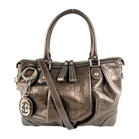 Gucci Guccissima Sukey Leather 2-Way Bag - Picture 1 of 10
